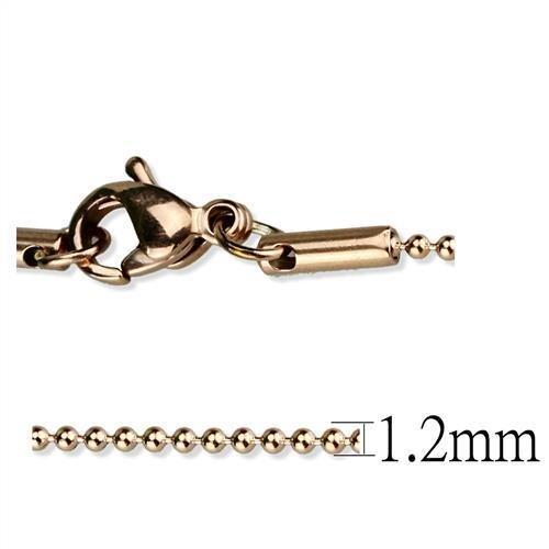 MATK2431R - IP Rose Gold(Ion Plating) Stainless Steel Chain with No Stone