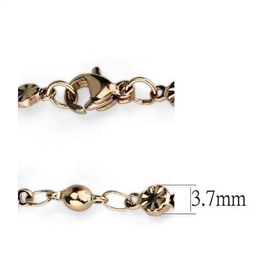 MATK2432R - IP Rose Gold(Ion Plating) Stainless Steel Chain with No Stone