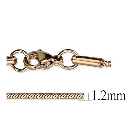 MATK2436R - IP Rose Gold(Ion Plating) Stainless Steel Chain with No Stone