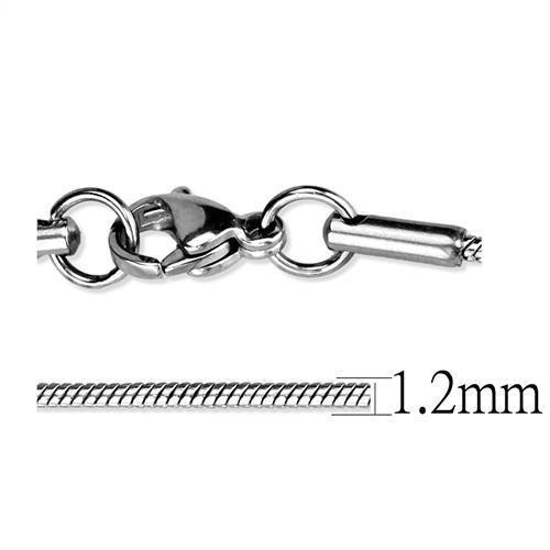 MATK2436 - High polished (no plating) Stainless Steel Chain with No Stone