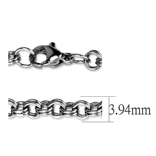 MATK2438 - High polished (no plating) Stainless Steel Chain with No Stone