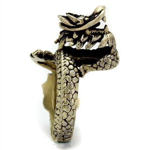 MATK2458 - IP Antique Copper Stainless Steel Ring with Epoxy in Jet