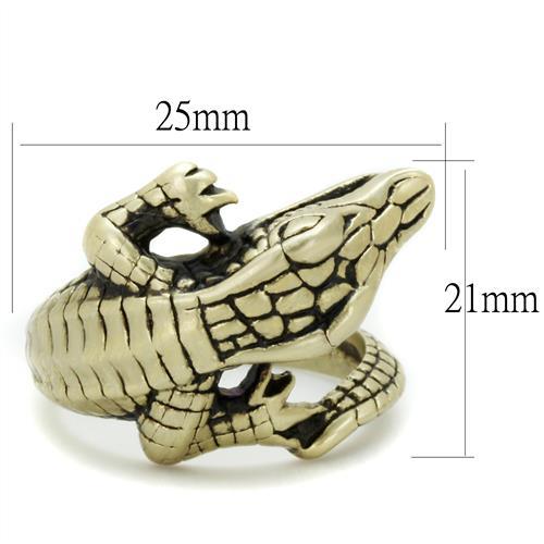 MATK2459 - IP Antique Copper Stainless Steel Ring with Epoxy in Jet