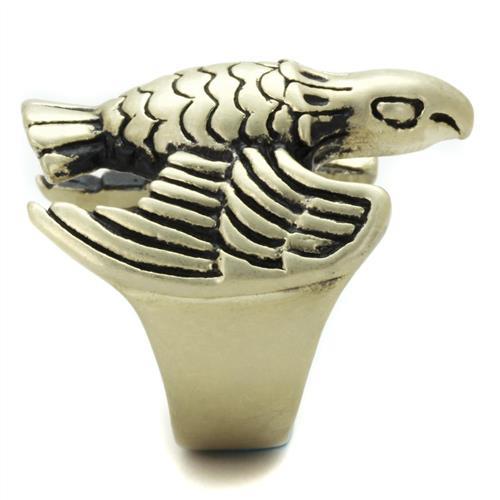 MATK2466 - IP Antique Copper Stainless Steel Ring with Epoxy in Jet