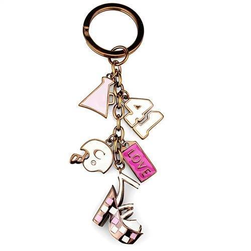 MATK2717 - IP Coffee light Stainless Steel Key Ring with Epoxy in Multi Color