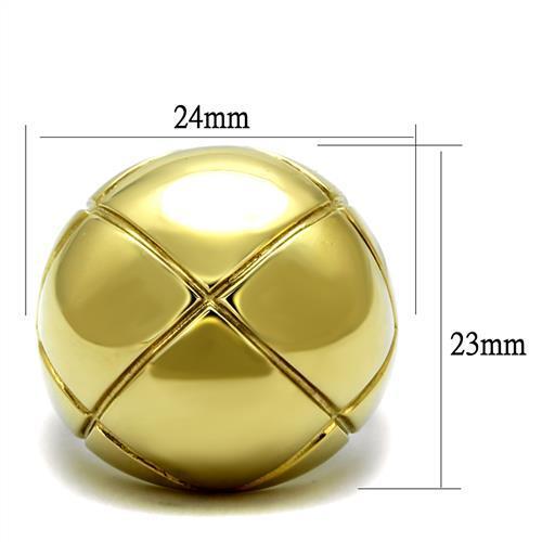 MATK2831 - IP Gold(Ion Plating) Stainless Steel Ring with No Stone