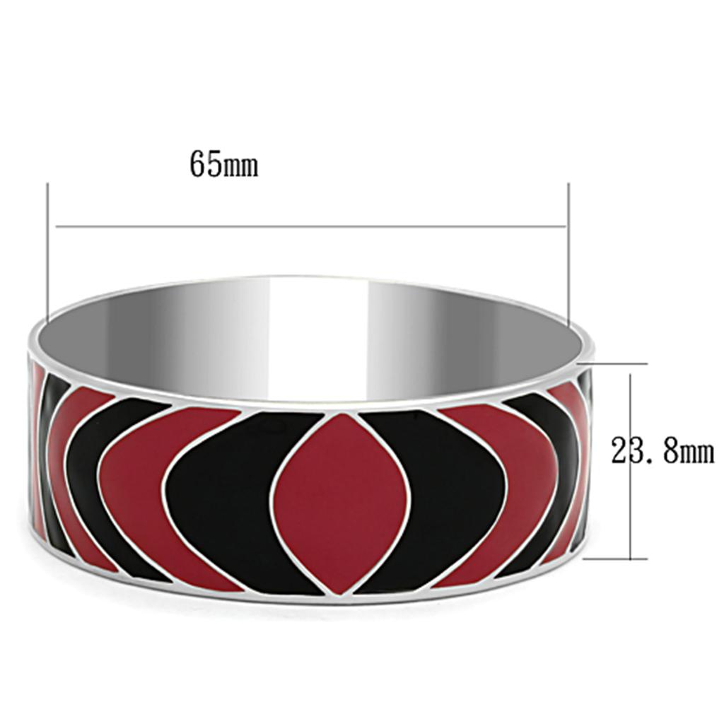 MATK293 - High polished (no plating) Stainless Steel Bangle with Epoxy in Multi Color