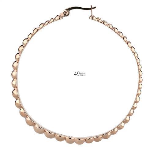 MATK3068 - IP Rose Gold(Ion Plating) Stainless Steel Earrings with No Stone