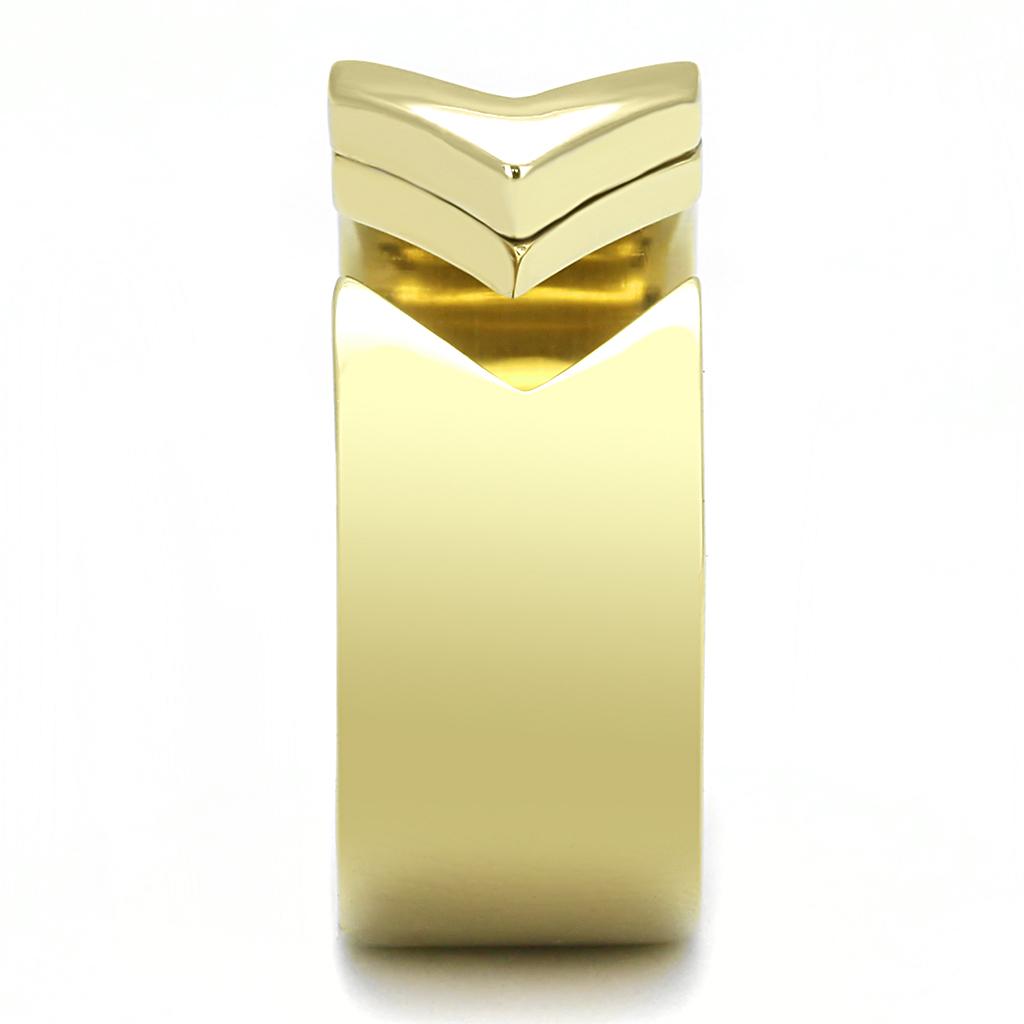 MATK3120 - IP Gold(Ion Plating) Stainless Steel Ring with No Stone
