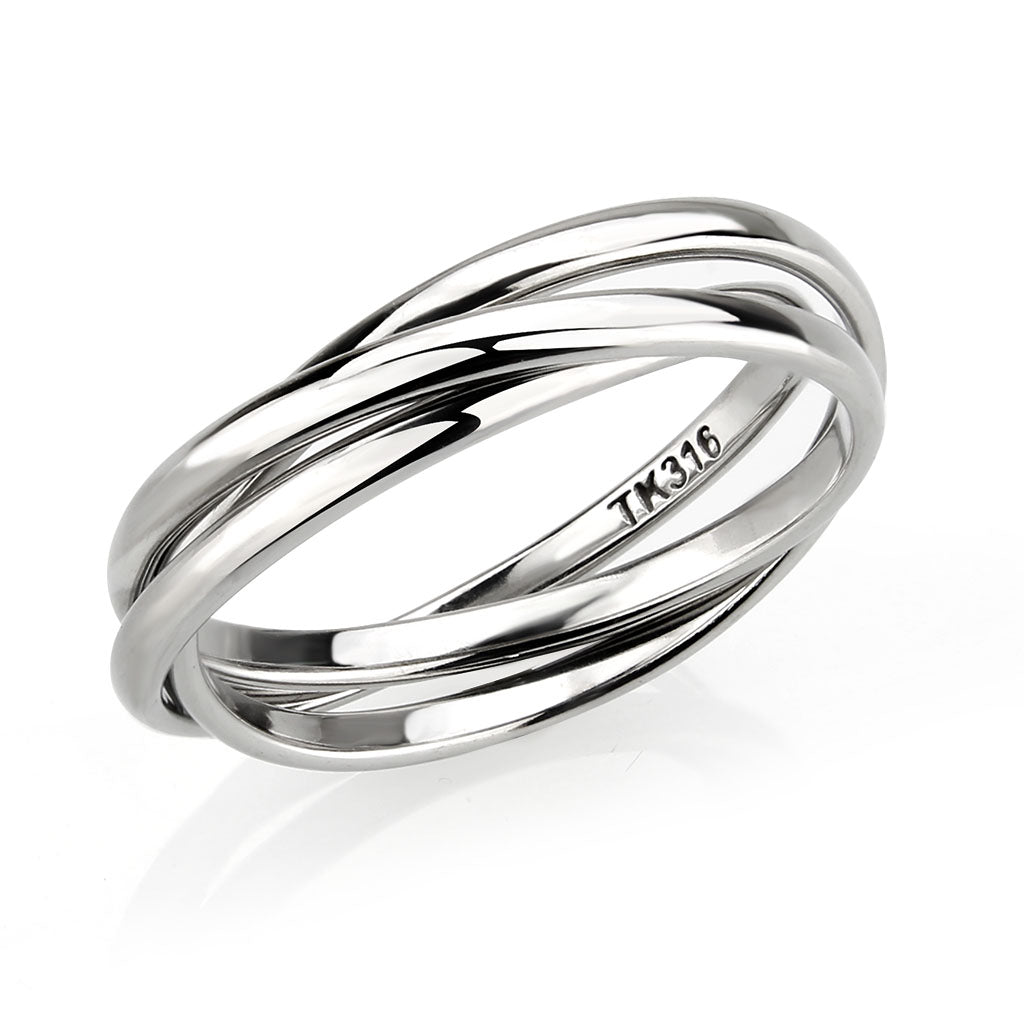 MATK3743 - High polished Stainless Steel Interlocking Ring