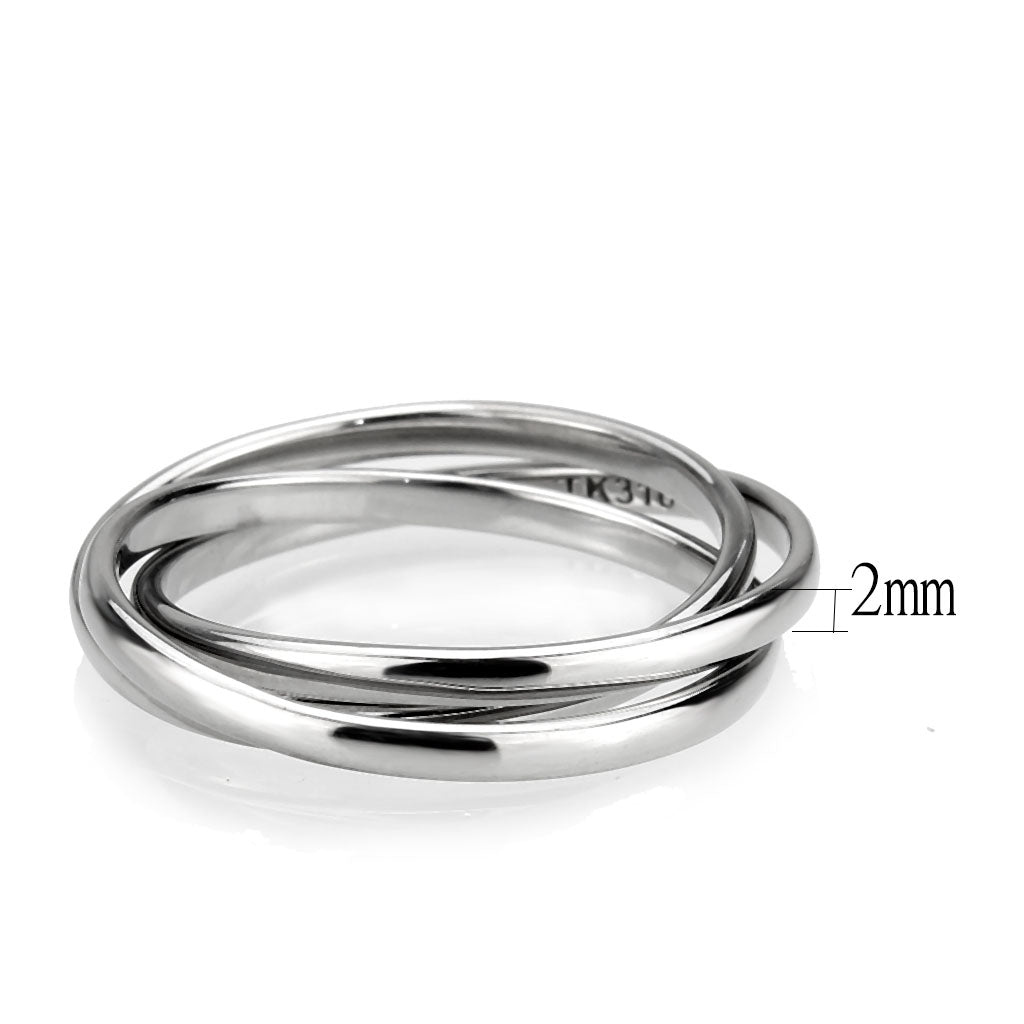 MATK3743 - High polished Stainless Steel Interlocking Ring