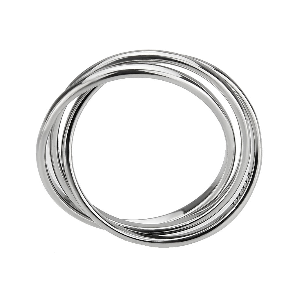 MATK3743 - High polished Stainless Steel Interlocking Ring