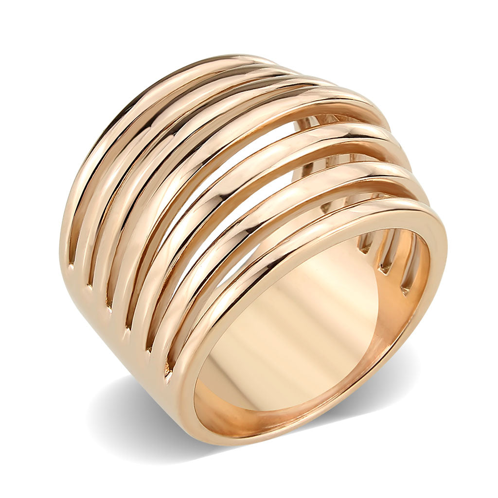 MATK3797 - IP Rose Gold(Ion Plating) Stainless Steel Ring with NoStone in No Stone