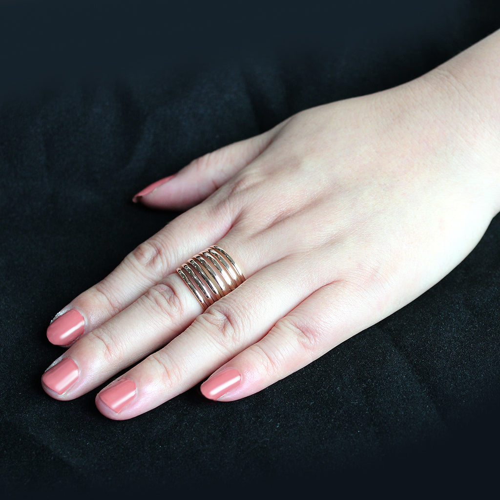 MATK3797 - IP Rose Gold(Ion Plating) Stainless Steel Ring with NoStone in No Stone