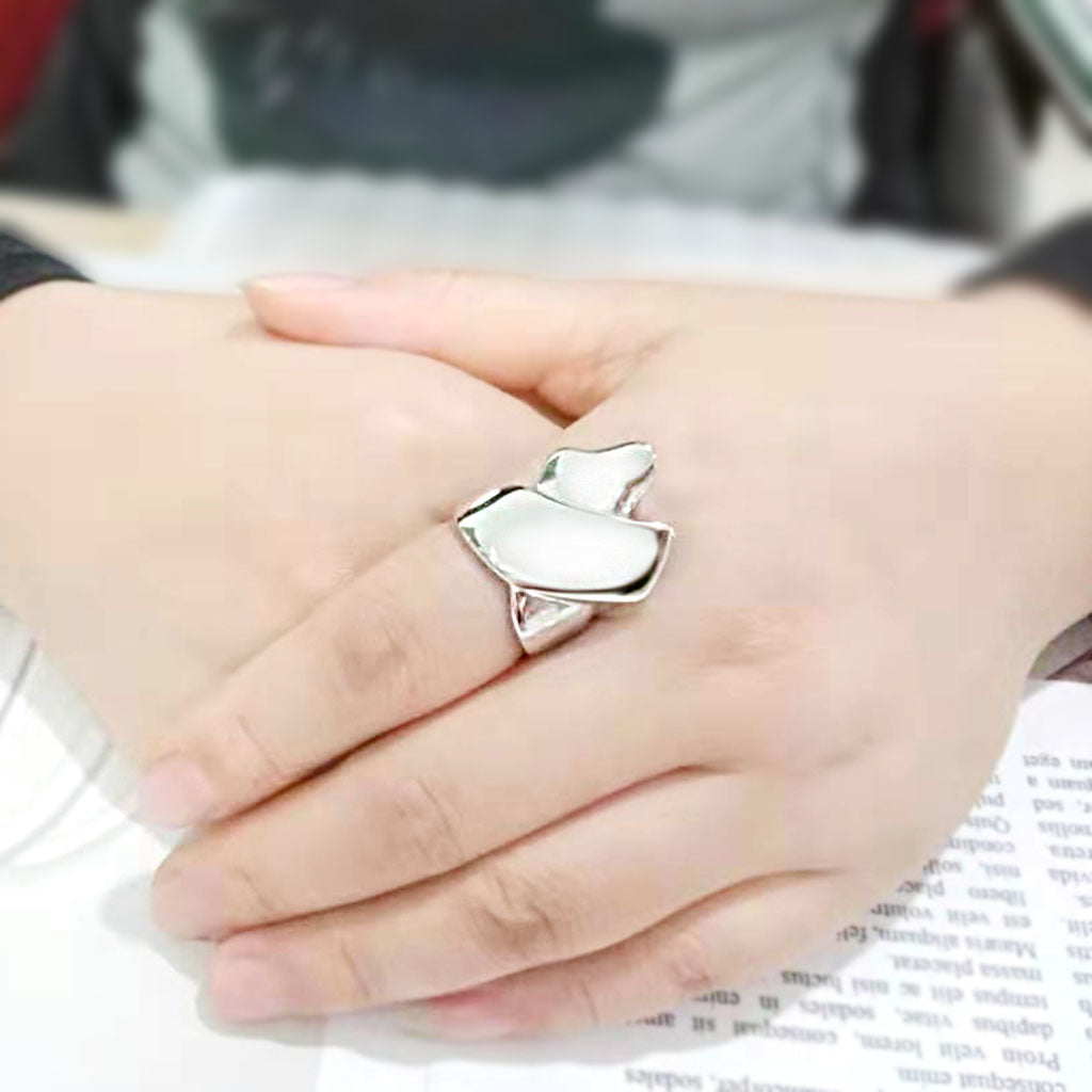 MATK3798 - High polished (no plating) Stainless Steel Ring with NoStone in No Stone
