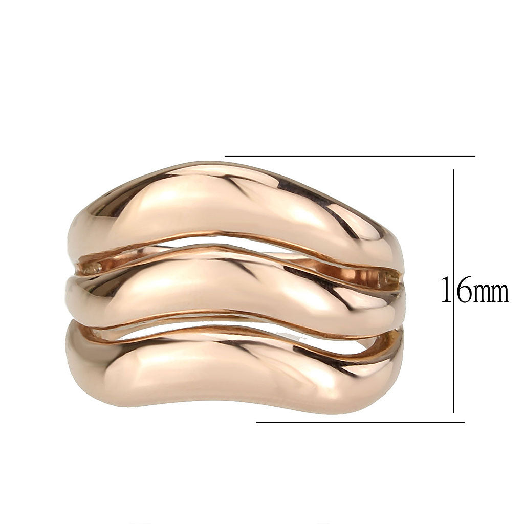 MATK3799 - IP Rose Gold(Ion Plating) Stainless Steel Ring with NoStone in No Stone