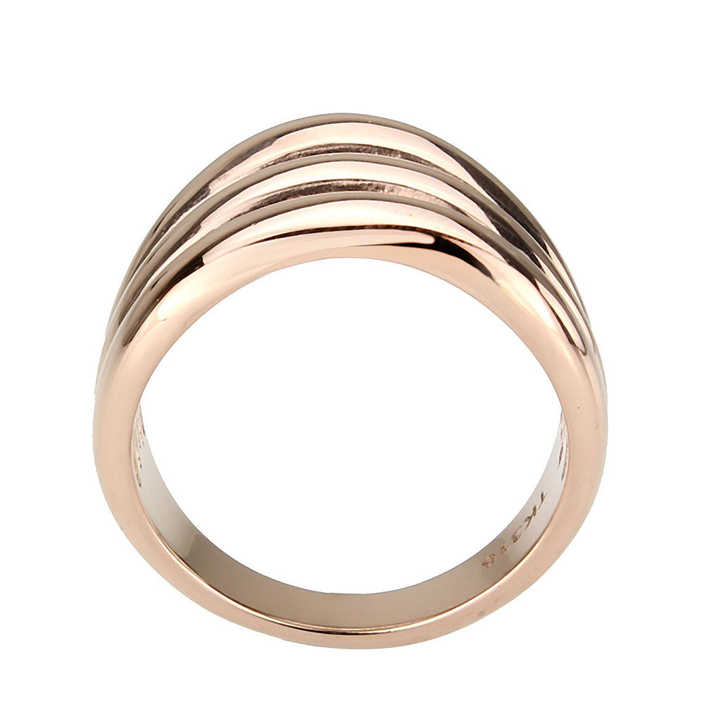 MATK3799 - IP Rose Gold(Ion Plating) Stainless Steel Ring with NoStone in No Stone