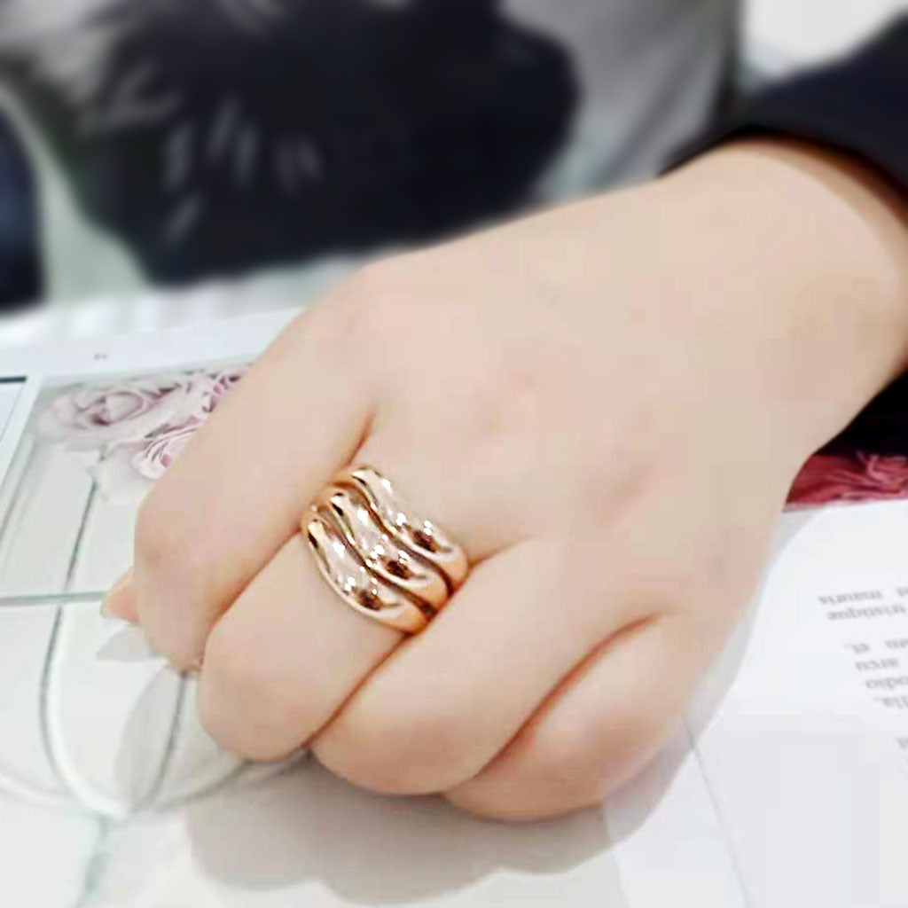 MATK3799 - IP Rose Gold(Ion Plating) Stainless Steel Ring with NoStone in No Stone