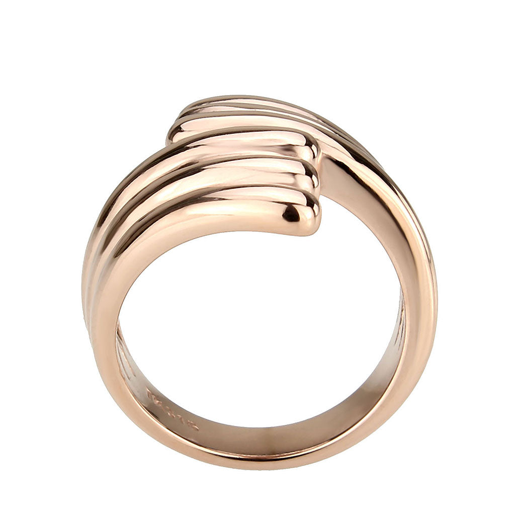 MATK3800 - IP Rose Gold(Ion Plating) Stainless Steel Ring with NoStone in No Stone