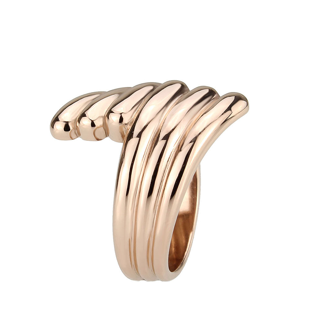 MATK3800 - IP Rose Gold(Ion Plating) Stainless Steel Ring with NoStone in No Stone