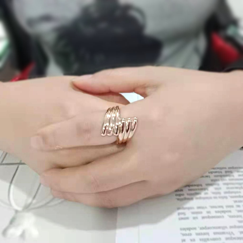 MATK3800 - IP Rose Gold(Ion Plating) Stainless Steel Ring with NoStone in No Stone