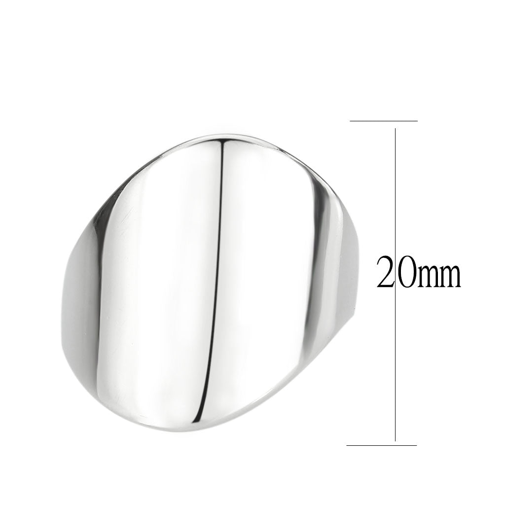 MATK3801 - High polished (no plating) Stainless Steel Ring with NoStone in No Stone