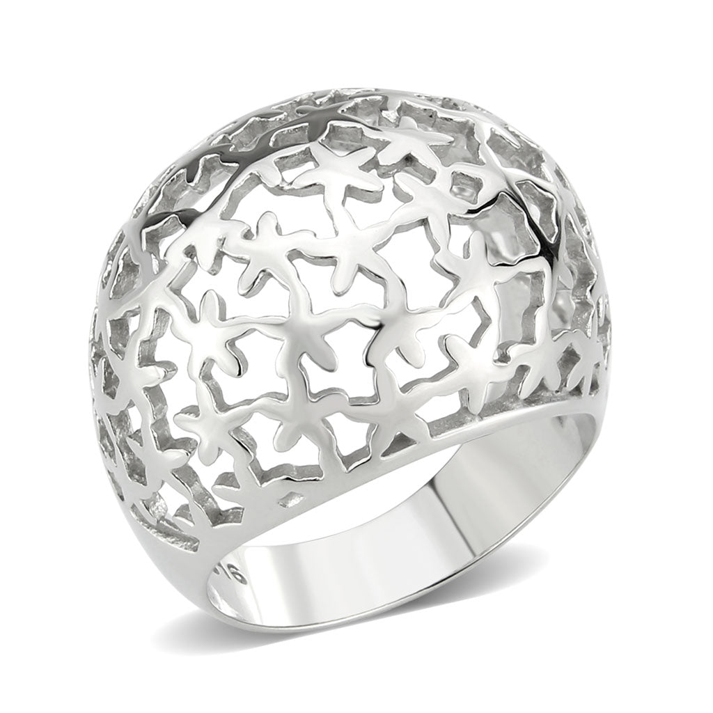 MATK3802 - High polished (no plating) Stainless Steel Ring with NoStone in No Stone