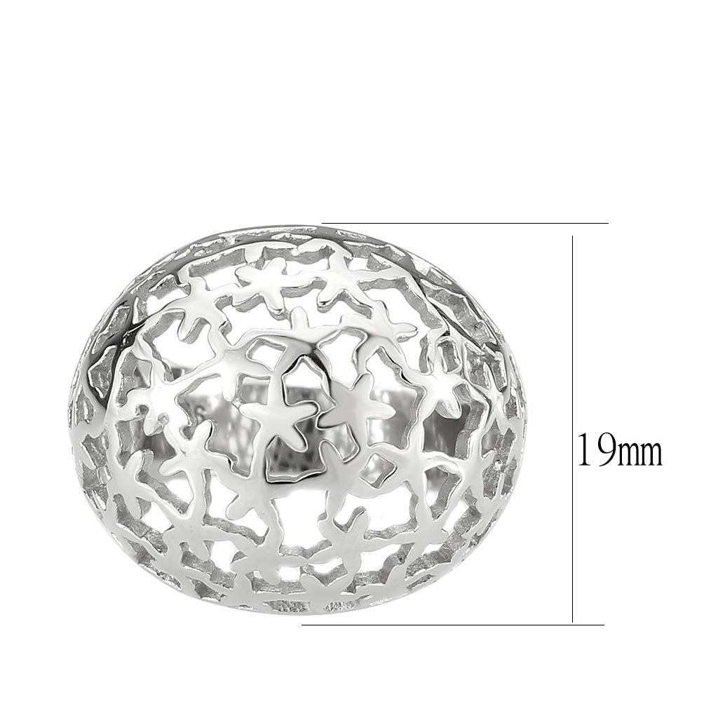MATK3802 - High polished (no plating) Stainless Steel Ring with NoStone in No Stone