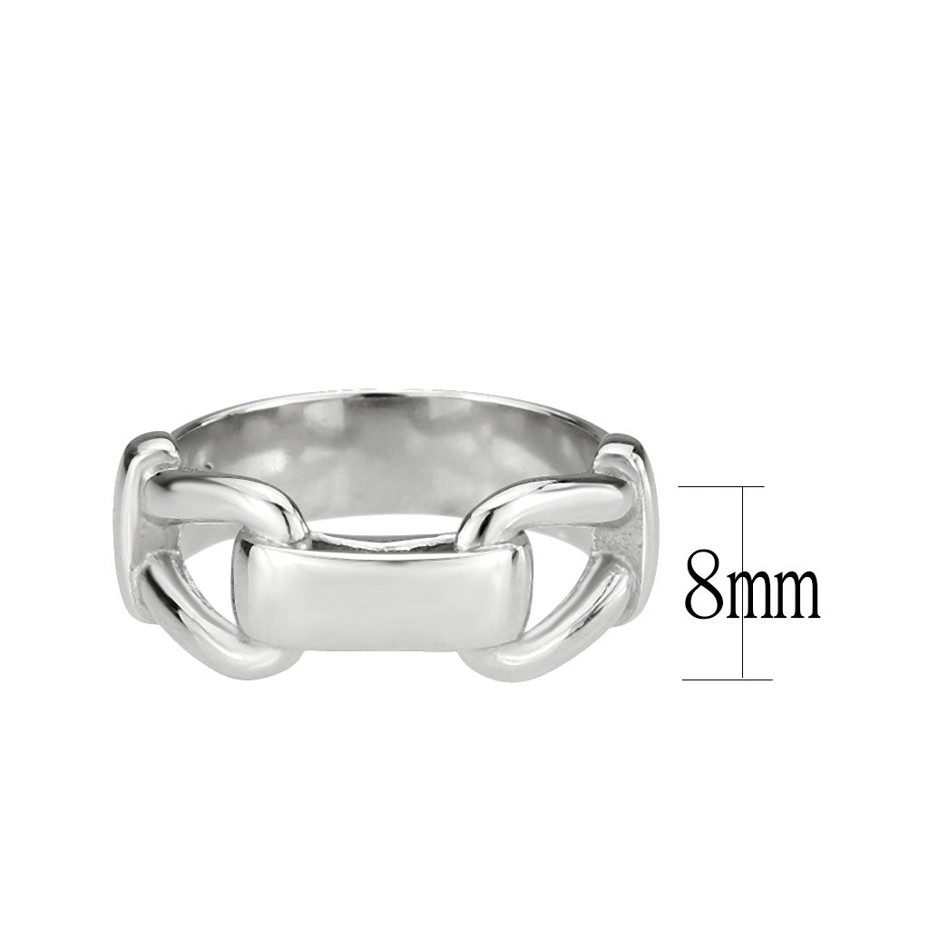 MATK3803 - High polished (no plating) Stainless Steel Ring with NoStone in No Stone