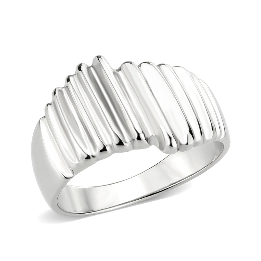 MATK3804 - High polished (no plating) Stainless Steel Ring with NoStone in No Stone