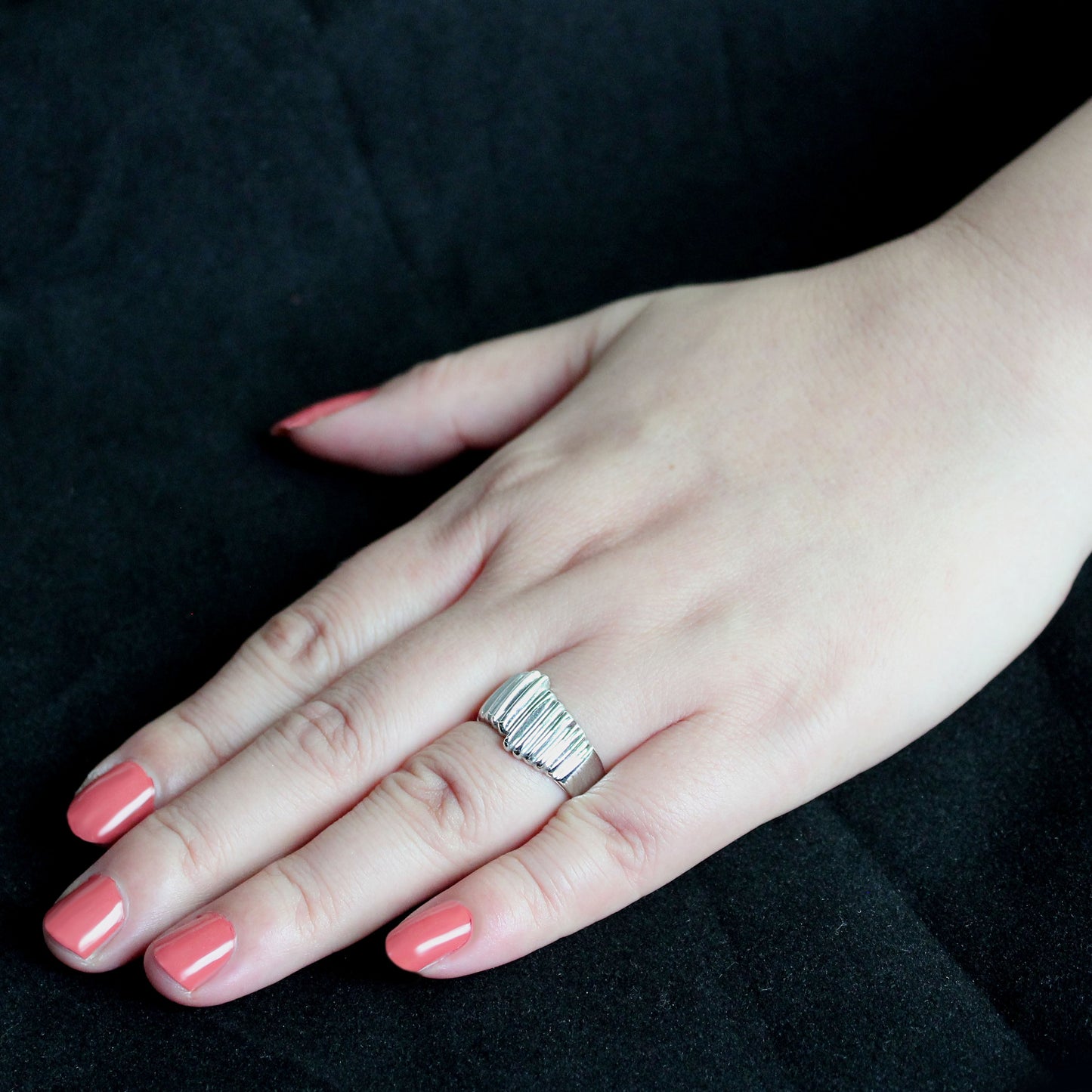 MATK3804 - High polished (no plating) Stainless Steel Ring with NoStone in No Stone