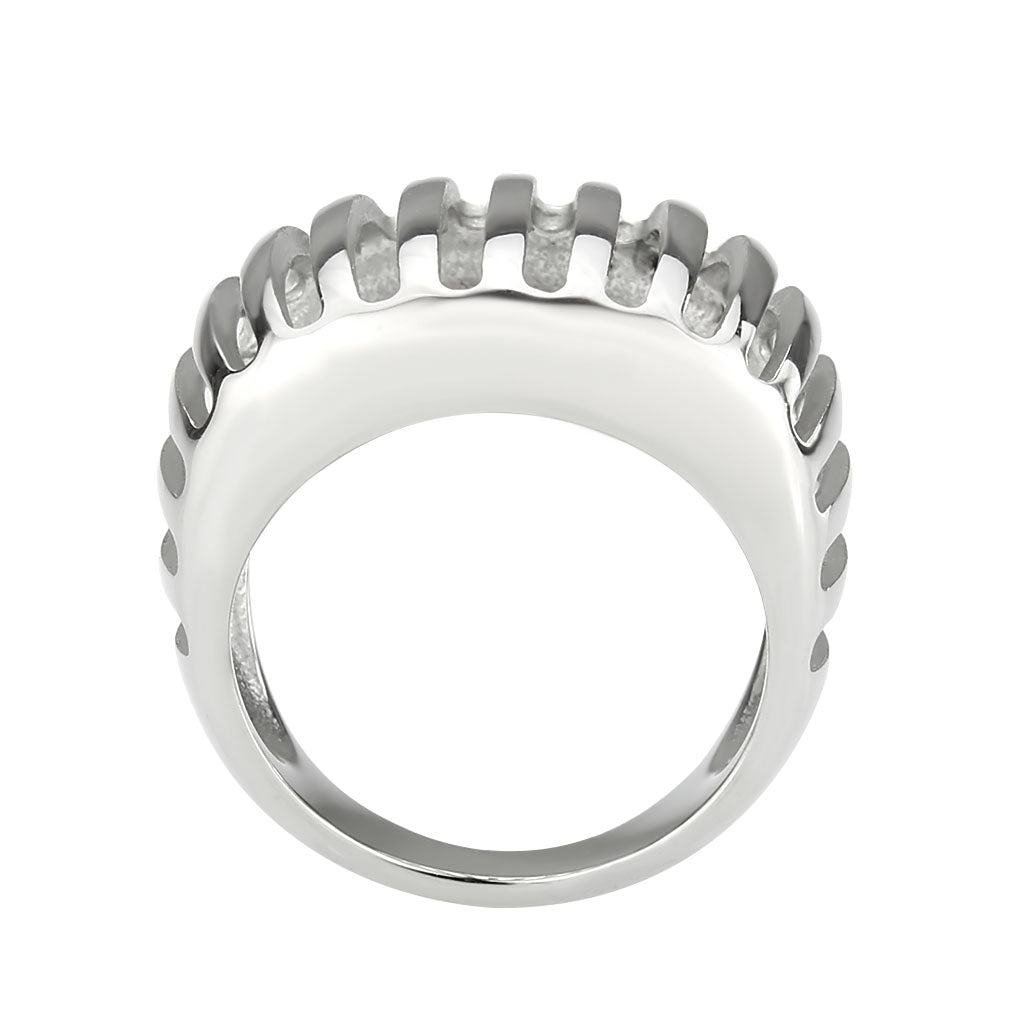 MATK3805 - High polished (no plating) Stainless Steel Ring with NoStone in No Stone