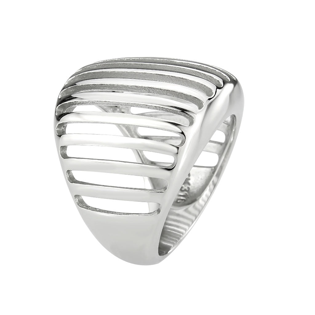 MATK3805 - High polished (no plating) Stainless Steel Ring with NoStone in No Stone