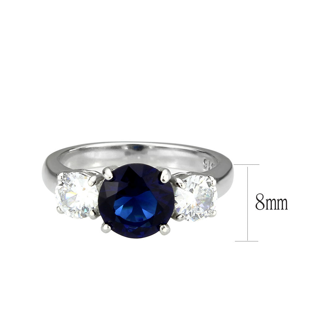 MATK3808 - High polished (no plating) Stainless Steel Ring with Synthetic in Montana