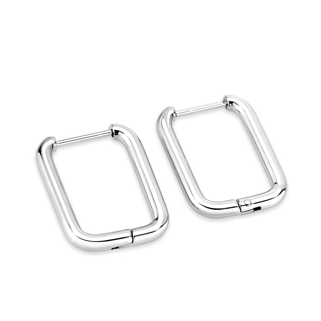 MATK3841 - High Polished Minimalist Stainless Steel Earrings