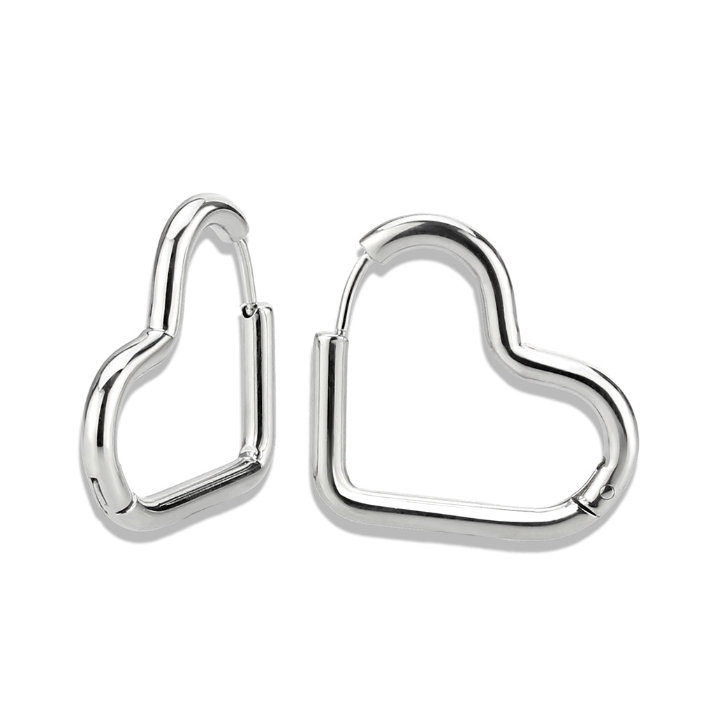 MATK3842 - High Polished Minimalist Stainless Steel Earrings