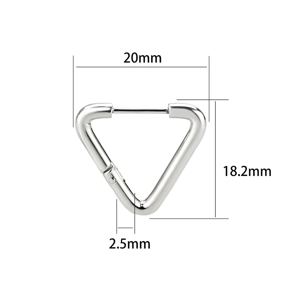MATK3847 - High Polished Minimalist Stainless Steel Earrings