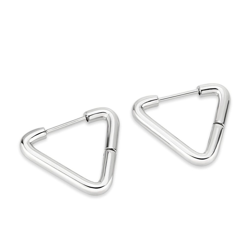 MATK3847 - High Polished Minimalist Stainless Steel Earrings