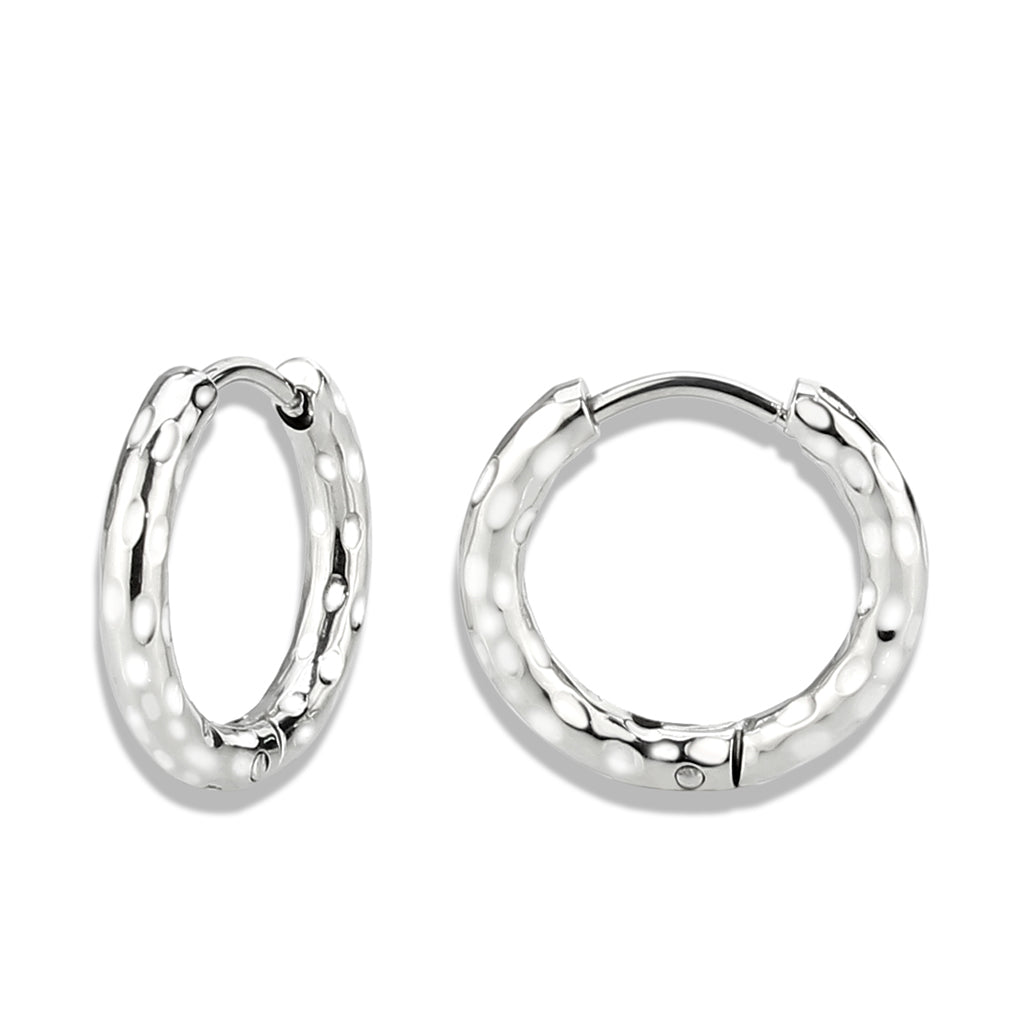 MATK3848 - High Polished Minimalist Stainless Steel Earrings