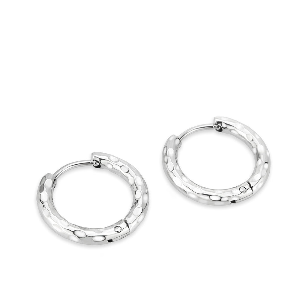 MATK3848 - High Polished Minimalist Stainless Steel Earrings