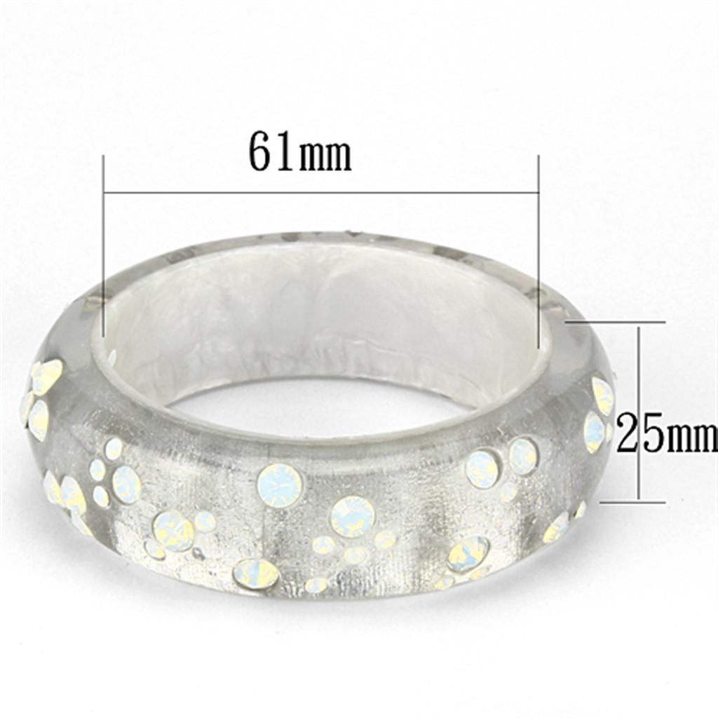 MAVL092 - Resin Bangle with Top Grade Crystal in Aurora Borealis (Rainbow Effect)