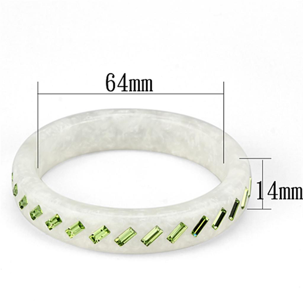 MAVL093 - Resin Bangle with Top Grade Crystal in Peridot