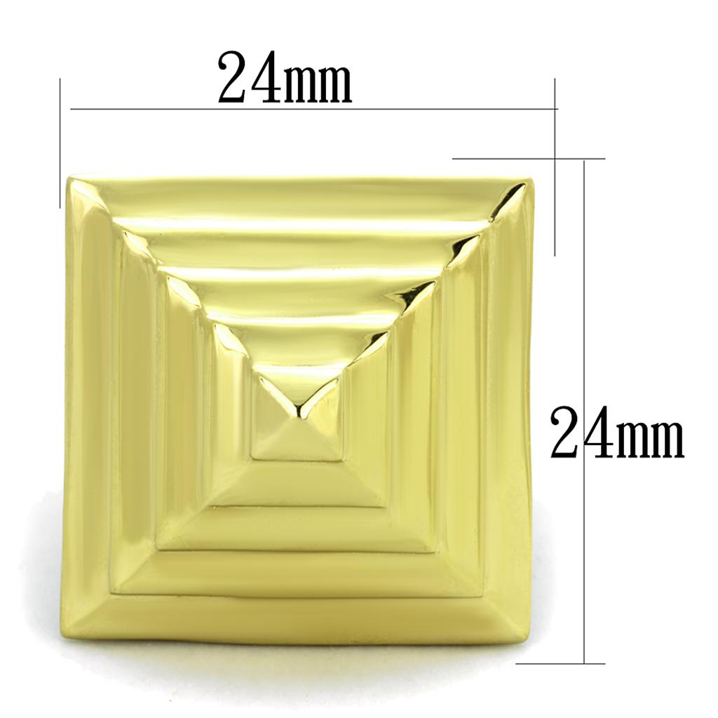 MAVL119 - IP Gold(Ion Plating) Stainless Steel Ring with No Stone