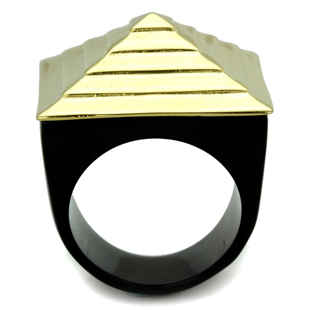 MAVL119 - IP Gold(Ion Plating) Stainless Steel Ring with No Stone