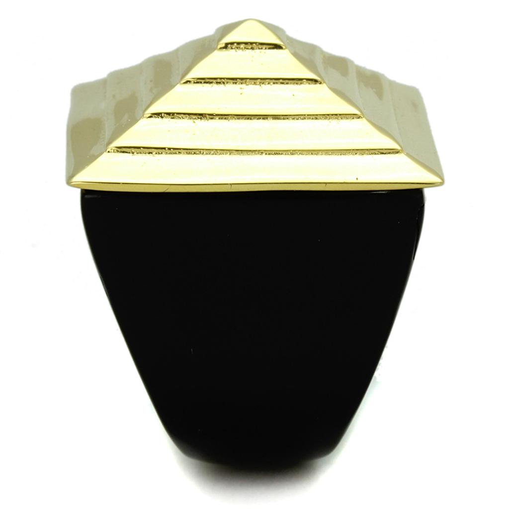 MAVL119 - IP Gold(Ion Plating) Stainless Steel Ring with No Stone