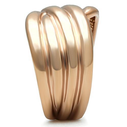 MAGL205 - IP Rose Gold(Ion Plating) Brass Ring with No Stone
