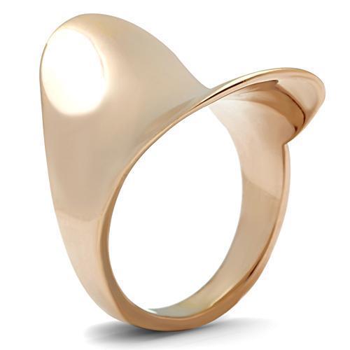 MAGL207 - IP Rose Gold(Ion Plating) Brass Ring with No Stone