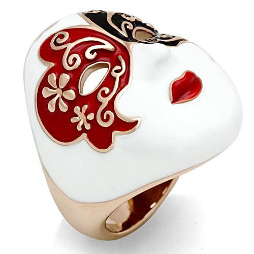 MAGL246 - IP Rose Gold(Ion Plating) Brass Ring with No Stone