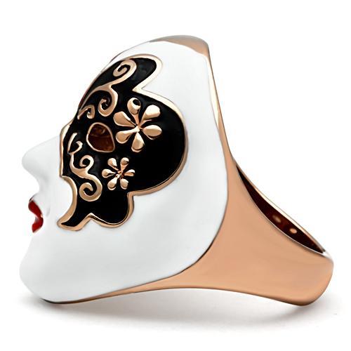 MAGL246 - IP Rose Gold(Ion Plating) Brass Ring with No Stone