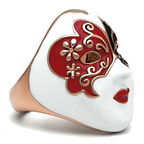 MAGL246 - IP Rose Gold(Ion Plating) Brass Ring with No Stone
